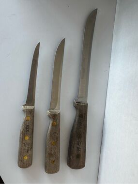 3 Vintage Chicago Cutlery 61S,  62S, 66S Knives Knife set